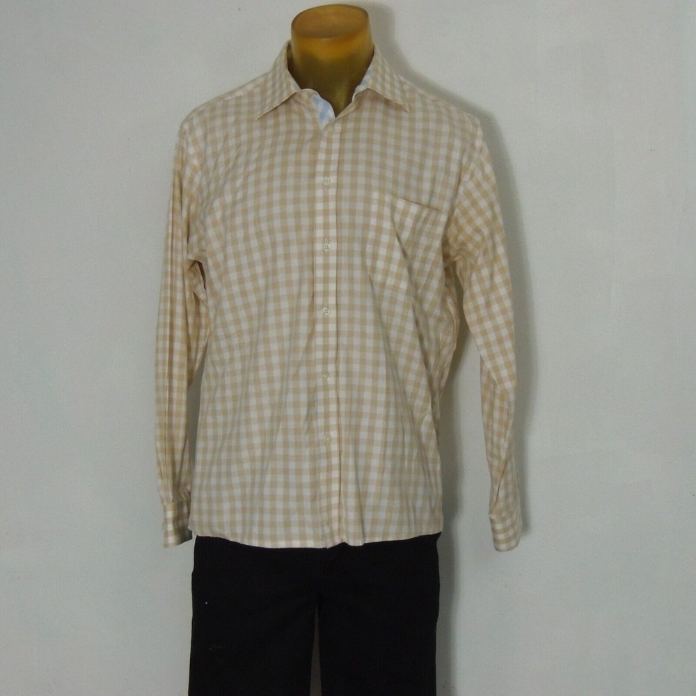 Paul Fredrick Men's Button up Check Dress Shirt Sz 16-34